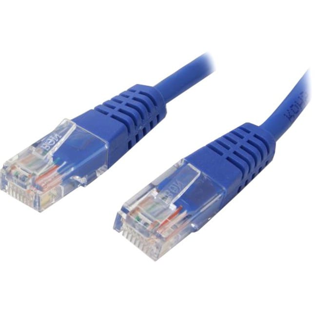 StarTech.com Cat5e Ethernet Cable 8 ft Blue - Cat 5e Molded Patch Cable -  M45PATCH8BL - Cat 5 Cables 