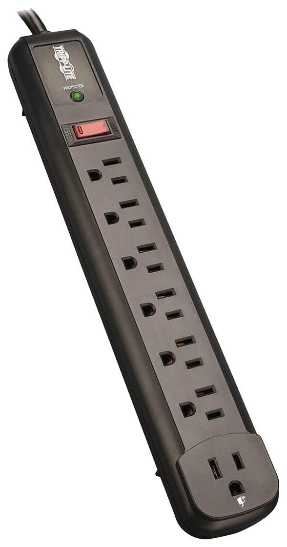 Tripp Lite Surge Protector Power Strip 7 Outlet, 6 Right Angle, 4ft Cord