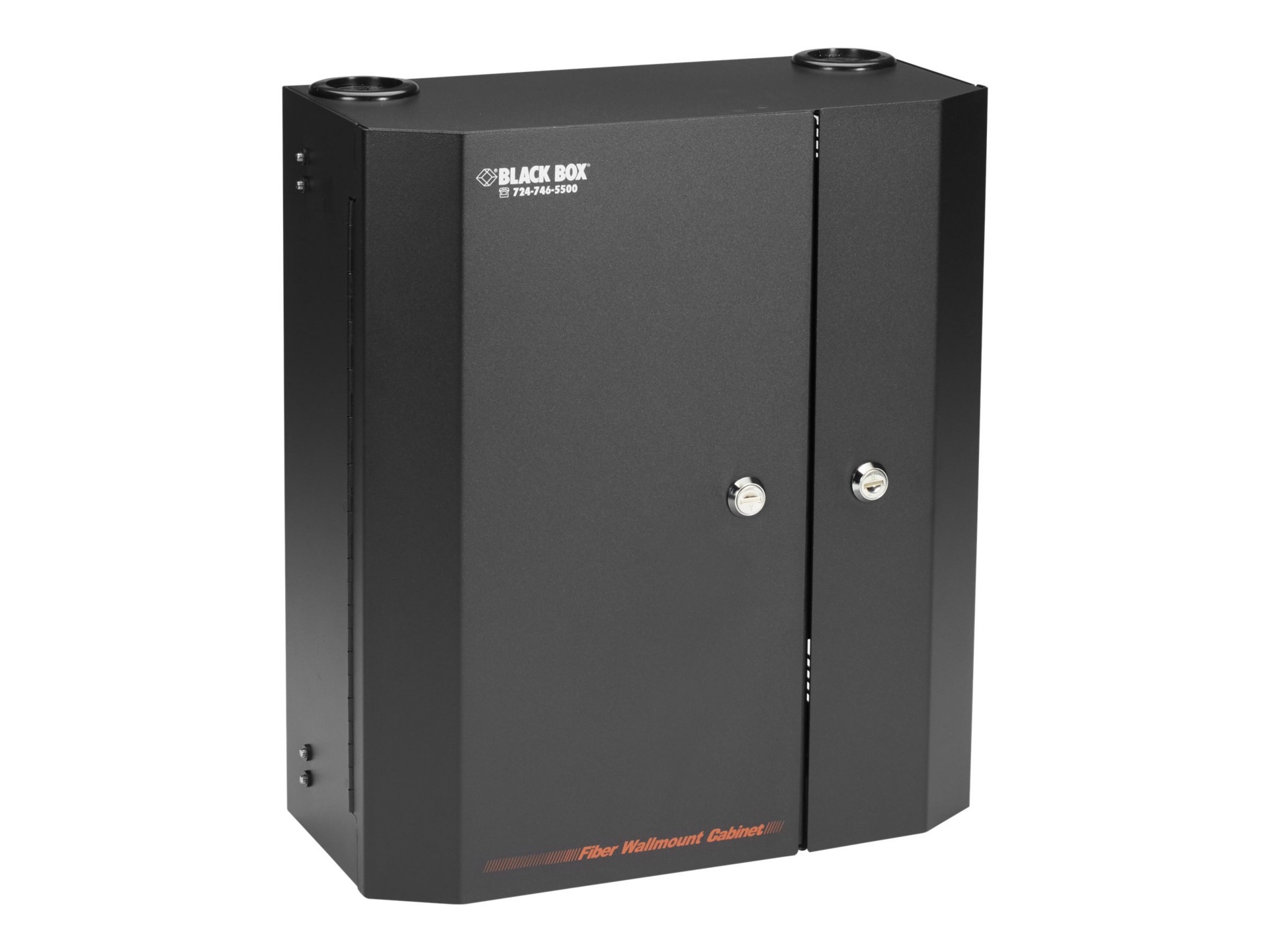 Black Box Fiber Wall Cabinet Lock-Style, Unloaded, Accepts 12 Adapter Panel