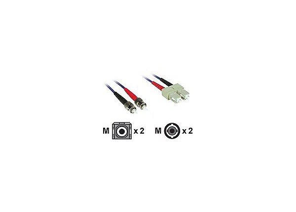 C2G 1m SC-ST 62.5/125 OM1 Duplex Multimode PVC Fiber Optic Cable - Blue - patch cable - 3.3 ft - blue