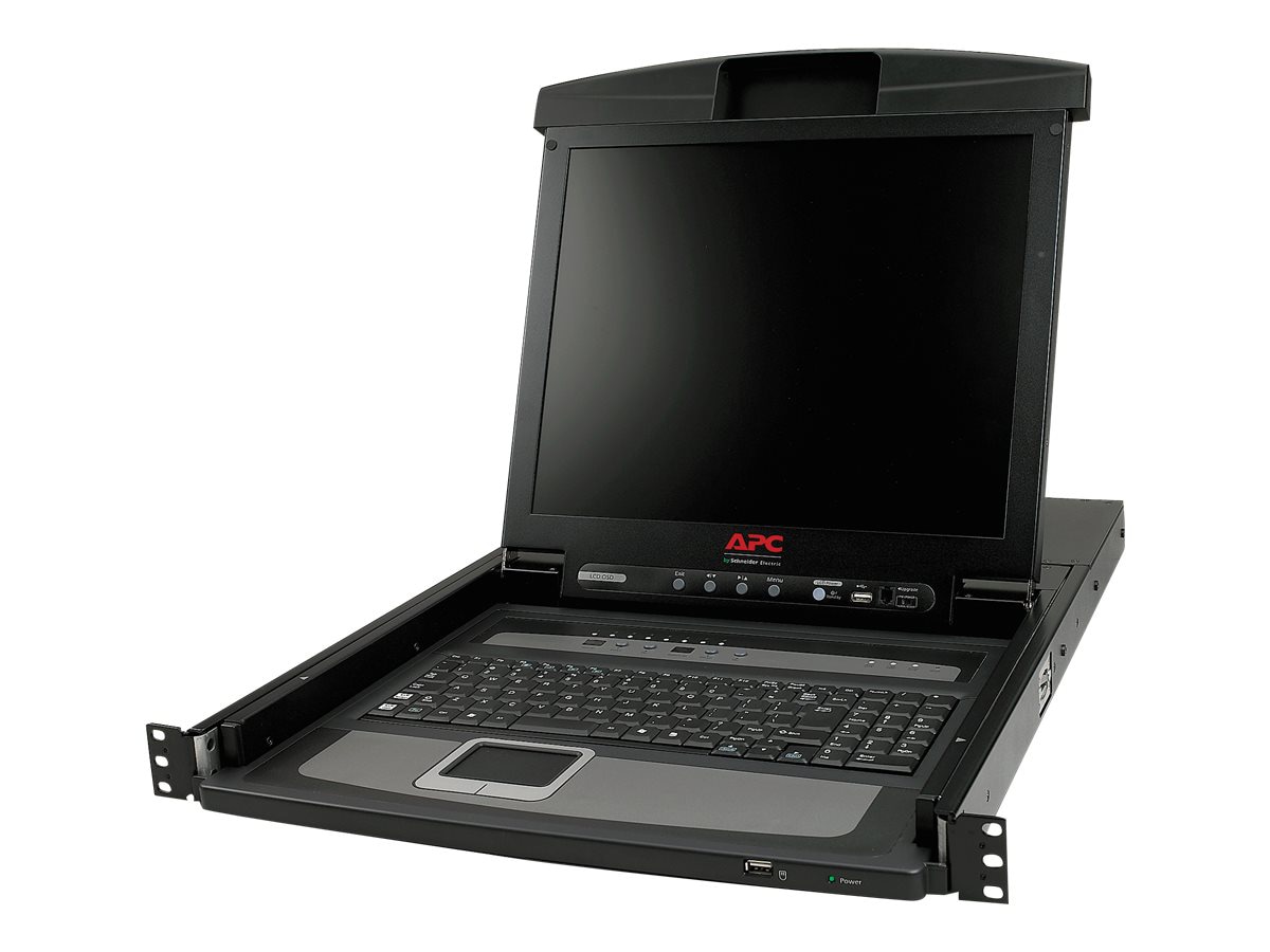 17" Rack LCD Console with Integrated 8 Port Analog KVM Switch