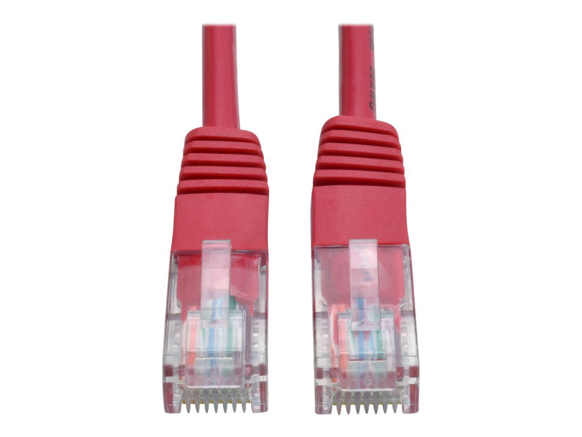 Eaton Tripp Lite Series Cat5e 350 MHz Molded (UTP) Ethernet Cable (RJ45 M/M), PoE - Red, 1 ft. (0.31 m) - patch cable -
