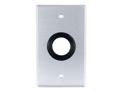 C2G Classic Series 1in Grommet Cable Pass Through Single Gang Wall Plate - Brushed Aluminum - mounting plate