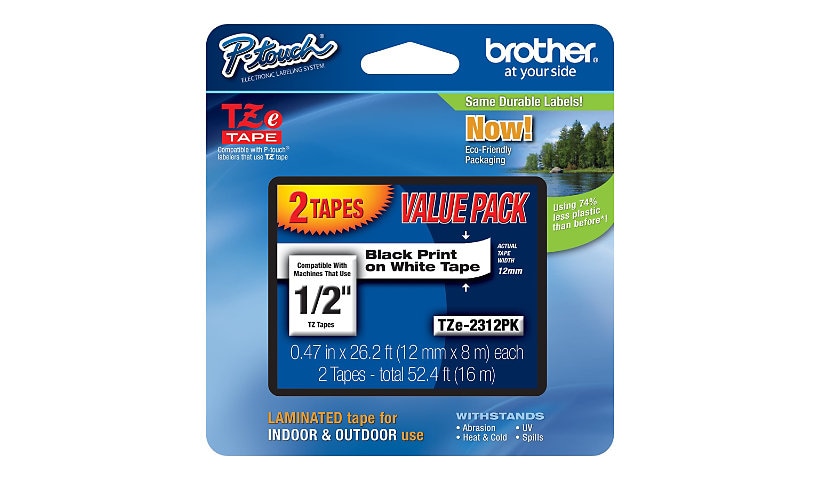 Brother M2312PK - non-laminated tape - 2 cassette(s) -