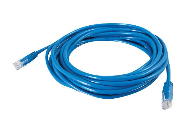 C2G Cat5e Molded Solid Unshielded (UTP) Network Patch Cable - patch cable - 7.6 m - blue