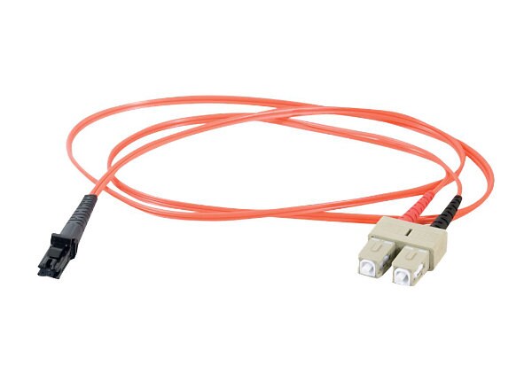 C2G 2m MTRJ-SC 62.5/125 OM1 Duplex Multimode PVC Fiber Optic Cable - Orange - patch cable - 2 m