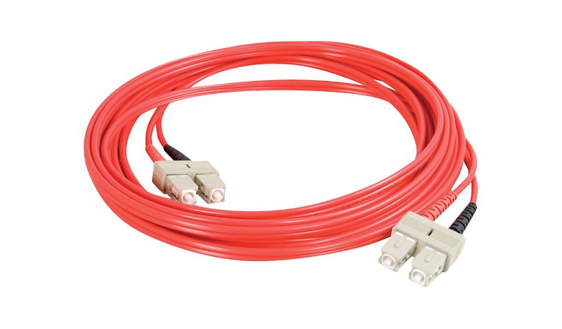 C2G 5m SC-SC 62.5/125 OM1 Duplex Multimode PVC Fiber Optic Cable - Red - pa