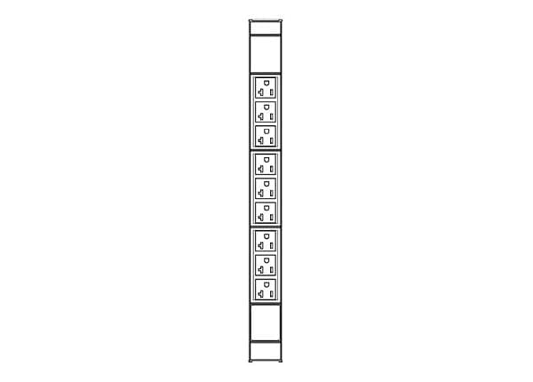 Vertiv Knurr DI-STRIP Basic Rack PDU, L5-20P Plug, 9 5-20 T-slot sockets