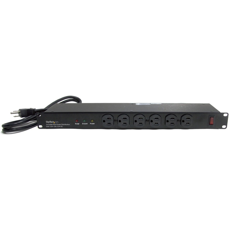 19 Inch Cabinet Mount Power Strip with Digital V/A/W Power Meter