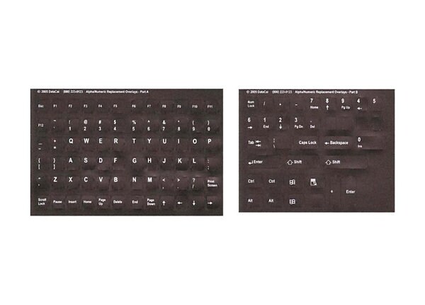 DataCal Standard Size Alphanumeric Keyboard Stickers - keyboard key sticker