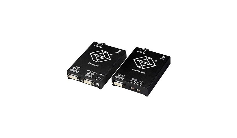 Black Box ServSwitch Single DVI Fiber Optic KVM Extenders, USB, Single-Mode - KVM extender