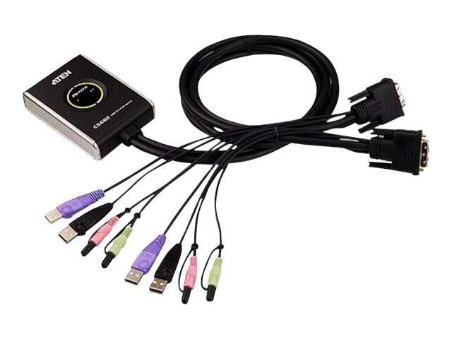 ATEN 2 Port USB DVI KVM Switch with Audio, WIN 7 Support