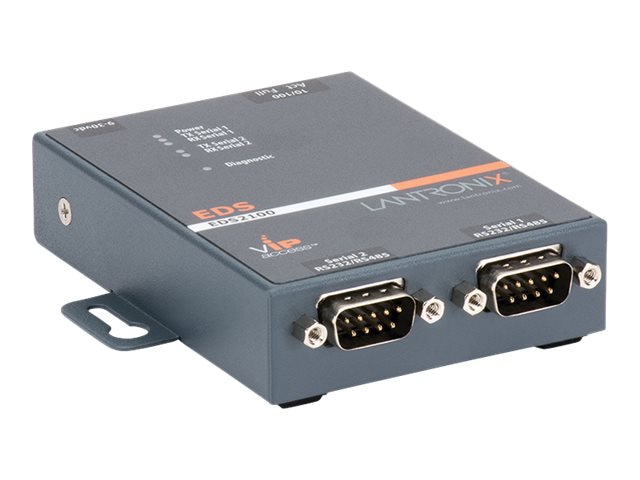 Lantronix Device Server EDS2100 2 Port Secure RS232/422/485 Serial to IP  Ethernet Gateway - device server