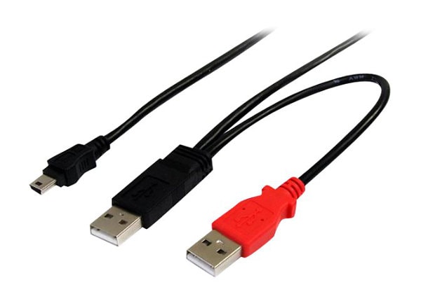 StarTech.com 6 ft USB Y Cable for External Hard Drive - USB A to mini B - USB cable - 1.8 m
