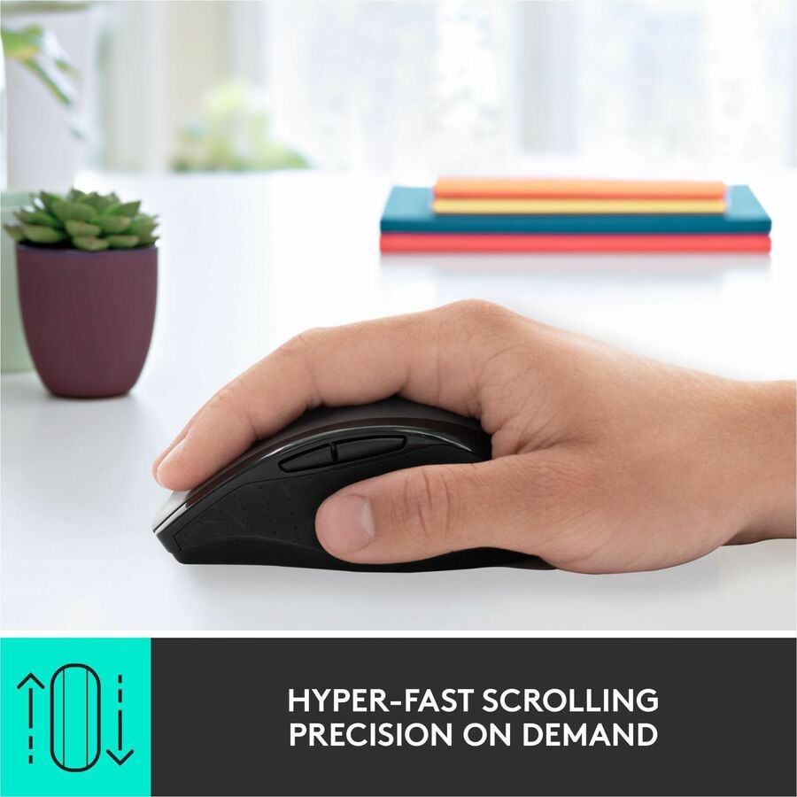 Thumbnail 4 of 10 for Logitech M705 Marathon Wireless Mouse, 2.4 GHz USB Unifying Receiver, 1000 DPI, 5-Programmable Buttons, Black