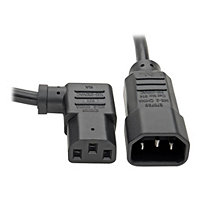 Eaton Tripp Lite Series Power Extension Cord, Right-Angle C13 to C14 PDU Style - 10A, 250V, 18 AWG, 2 ft. (0.61 m),
