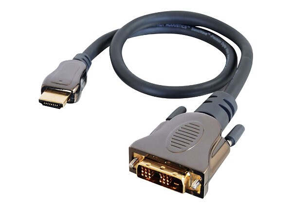 C2G 3m SonicWave HDMI to DVI-D Digital Video Cable M/M - In-Wall CL2-Rated (9.8ft) - video cable - HDMI / DVI - 3 m