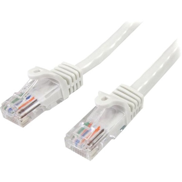 StarTech.com 5ft White CAT5e Cable - Snagless CAT5e Patch Cord Network Cable - Gigabit Ethernet Cable - M/M