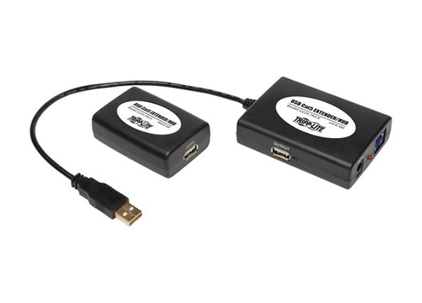 Tripp Lite 4-Port USB 2.0 Hi-Speed USB Over Cat5 Hub with 3 Local Ports & 1 Remote Port - USB extender - USB