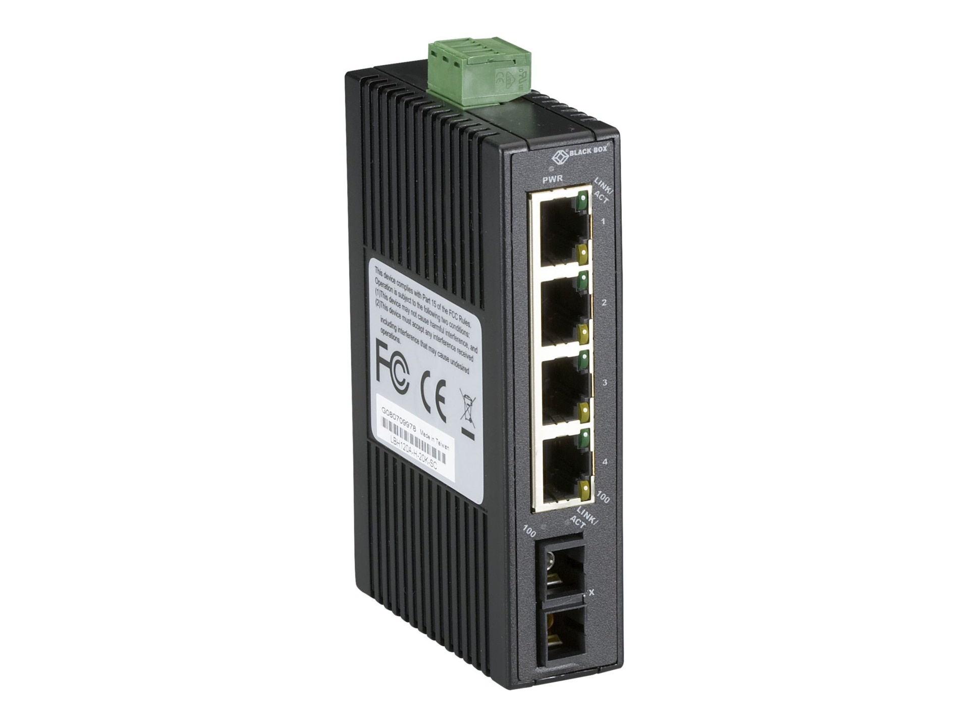 Black Box Hardened Mini Industrial - switch - 5 ports