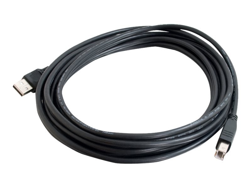 C2G 9.8ft USB A to USB B Cable - USB A to B Cable - USB 2.0 - Black - M/M -