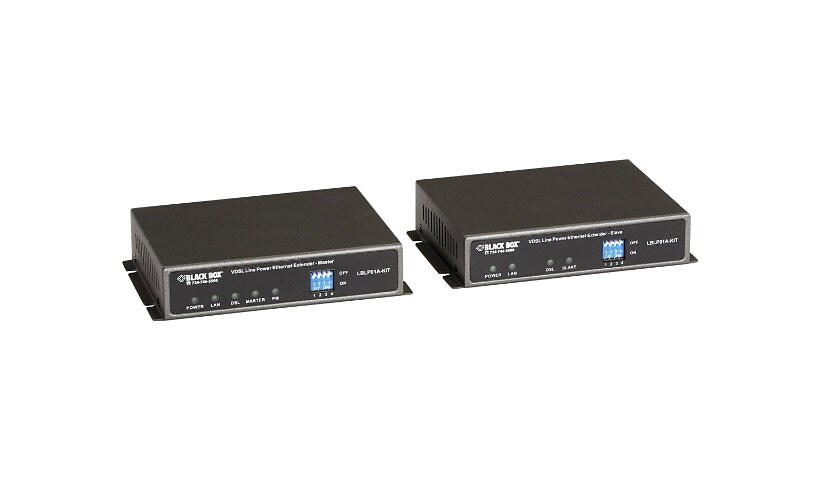 Black Box Power Ethernet Extender Kit VDSL2 Line - short-haul modem - 10Mb