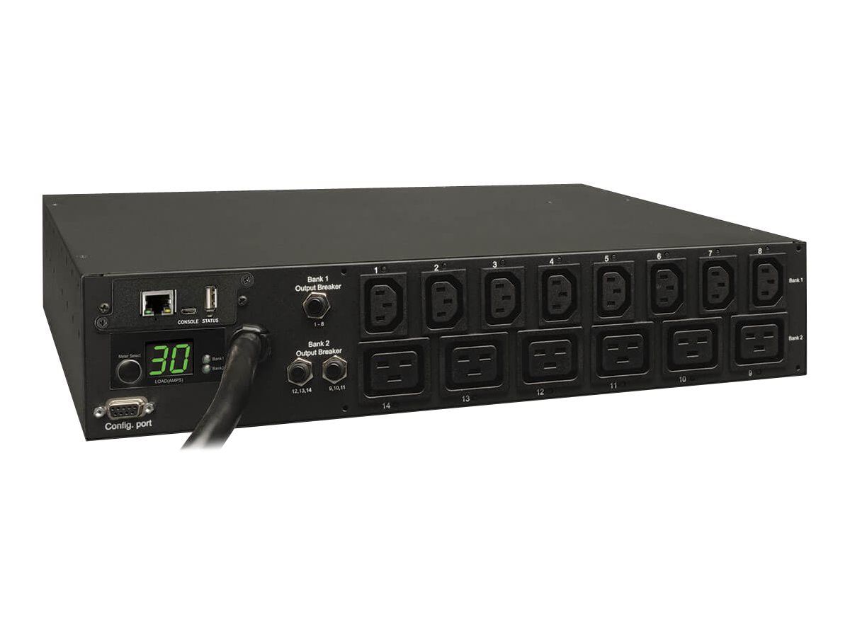 Tripp Lite PDU Switched 208V - 240V 5.8kW 30A 8 C13; 6 C19 L6-30P 2URM - horizontal rackmount - power distribution unit