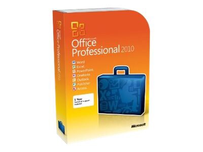 Microsoft Office Professional 2010 - box pack - 1 PC, 1 portable device of the same user