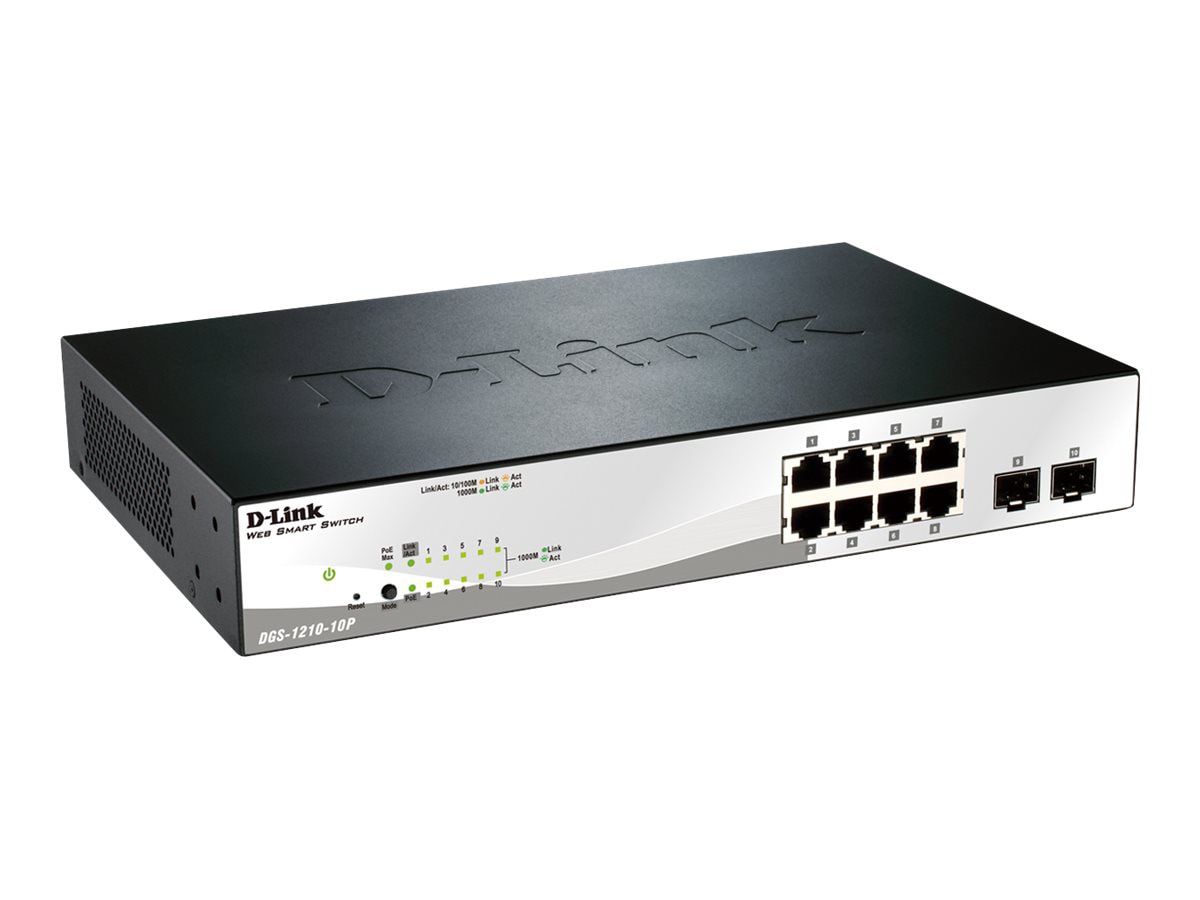 D-Link Web Smart DGS-1210-10P - switch - 10 ports - managed