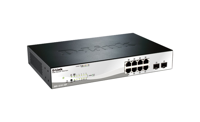 D-Link Web Smart DGS-1210-10P - switch - 10 ports - managed - DGS