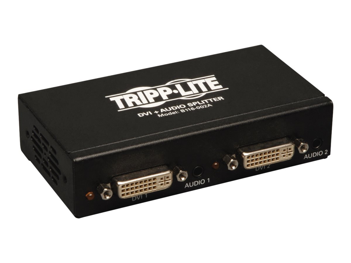 Tripp Lite 2-Port DVI Single Link Video & Audio Splitter / Booster TAA GSA