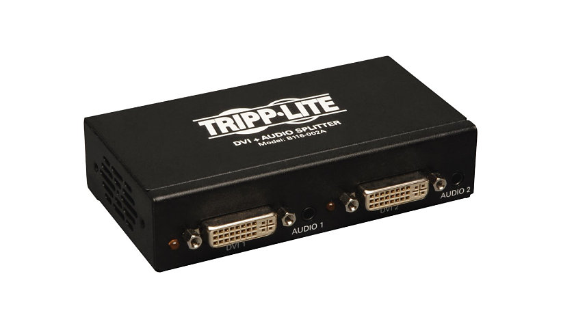 Tripp Lite 2-Port DVI Single Link Video / Audio Splitter / Booster DVIF/2xF TAA - video/audio splitter - 2 ports