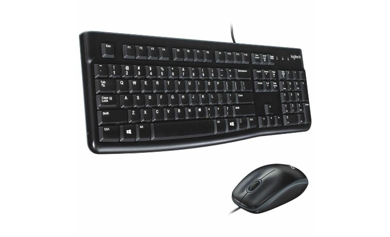 Logitech MK120 Wired Keyboard and Mouse Combo for Windows, Optical