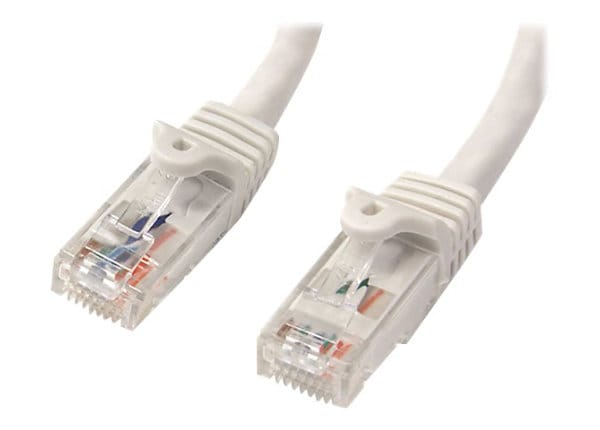 StarTech.com CAT6 Ethernet Cable 25' White 650MHz PoE Snagless Patch Cord