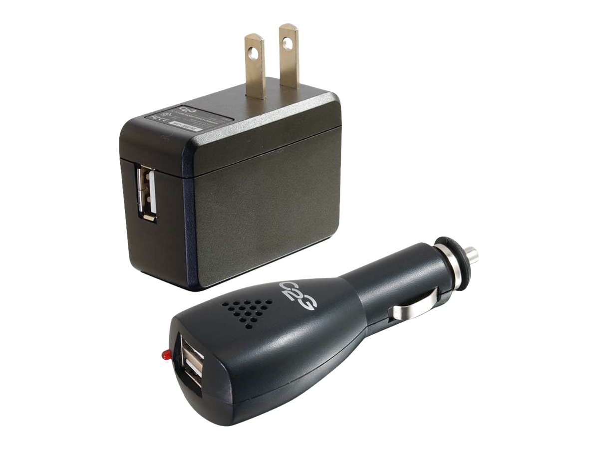 C2G USB Car Charger and Wall Charger Kit