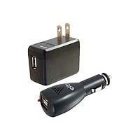 C2G USB Car Charger and Wall Charger Kit - AC Adapter and DC Adapter power