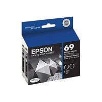 Epson 69 dual-pack - 2-pack - black - original - ink cartridge