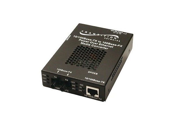 Transition Stand-Alone Power Over Ethernet Media Converter - fiber media converter - Ethernet, Fast Ethernet