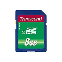 Transcend - flash memory card - 8 GB - SDHC