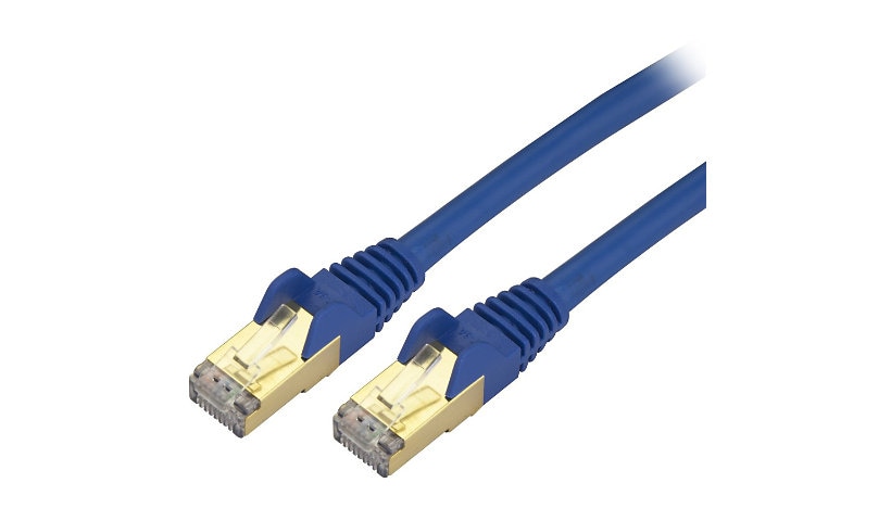 StarTech.com 10 ft CAT6a Ethernet Cable - 10 GbE Shielded Snagless RJ45 100W PoE Patch Cord - Blue