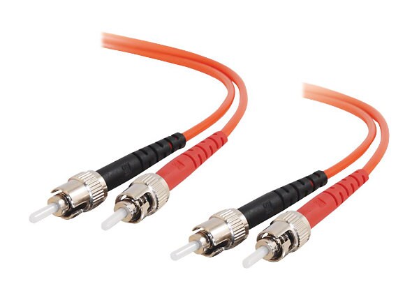 C2G 5m ST-ST 62.5/125 OM1 Duplex Multimode PVC Fiber Optic Cable - Orange - patch cable - 5 m - orange