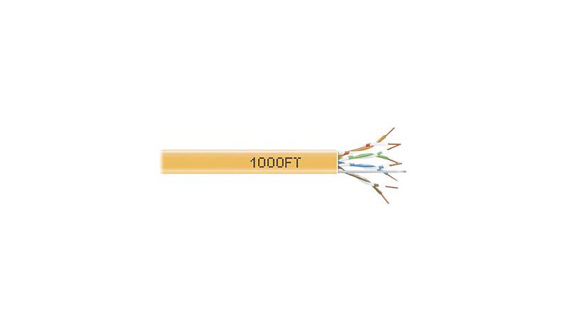 Black Box GigaBase 350Mhz Cat5e Solid Bulk Cable 1,000 ft Orange Plenum Box