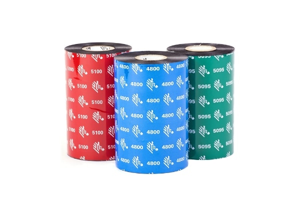 Zebra 5095 Resin - 6-pack - black - print ink ribbon refill (thermal transf