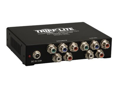Tripp Lite 4-Port Component Video + Audio Over Cat5 Cat6 Extender Splitter
