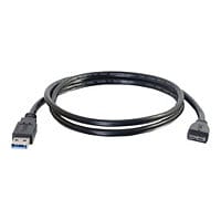 C2G 3.3ft USB A to USB Micro B Cable - USB 3.0 - Black - M/M