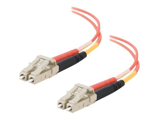 C2G LC-LC 62.5/125 OM1 Duplex Multimode Fiber Optic Cable (Plenum-Rated) - patch cable - 1 m - orange
