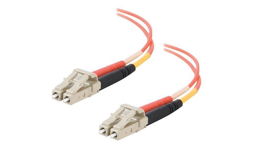 C2G LC-LC 62.5/125 OM1 Duplex Multimode Fiber Optic Cable (Plenum-Rated) - patch cable - 1 m - orange
