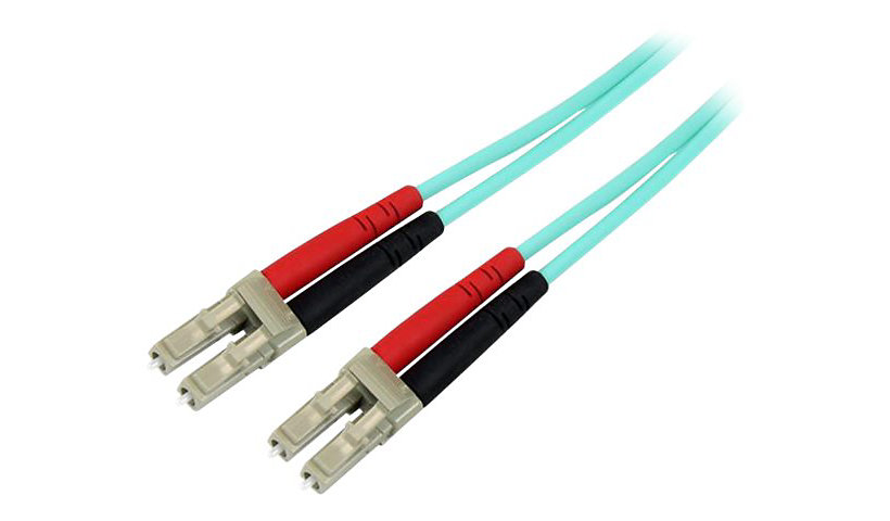 StarTech.com 1m LC Fiber Optic Cable - 10 Gb Aqua - MM Duplex 50/125 - LSZH