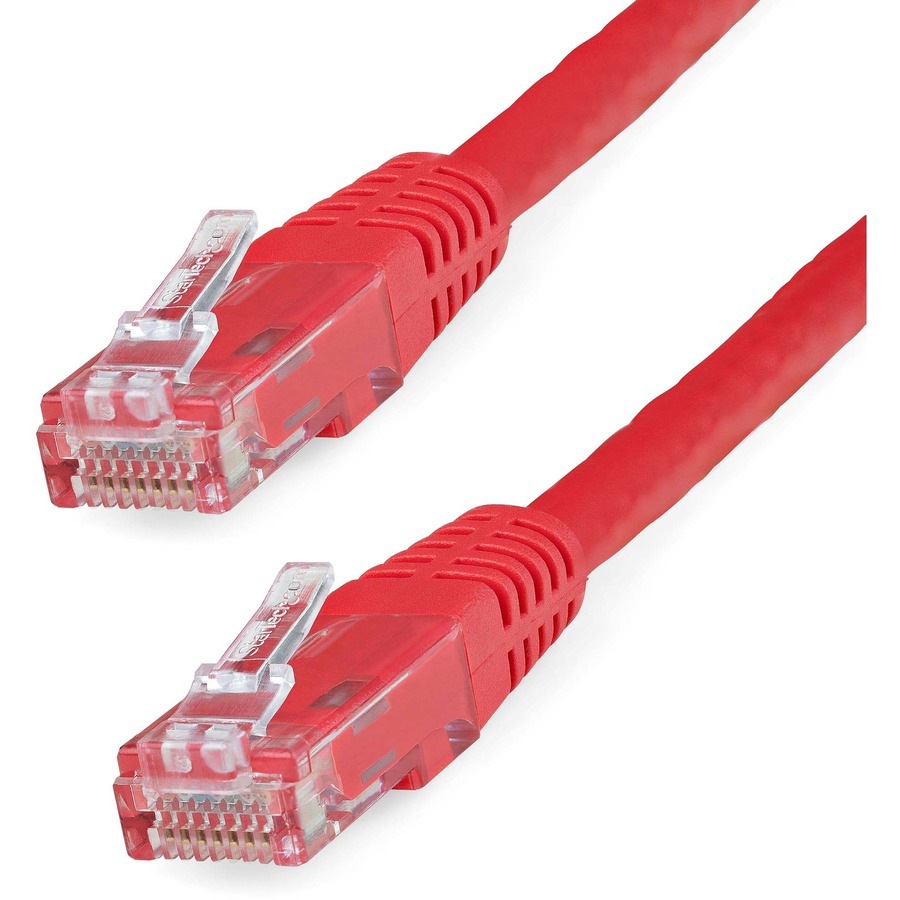 StarTech.com 2ft Red CAT6 Ethernet Cable - Molded CAT6 Patch Cord - PoE++ G