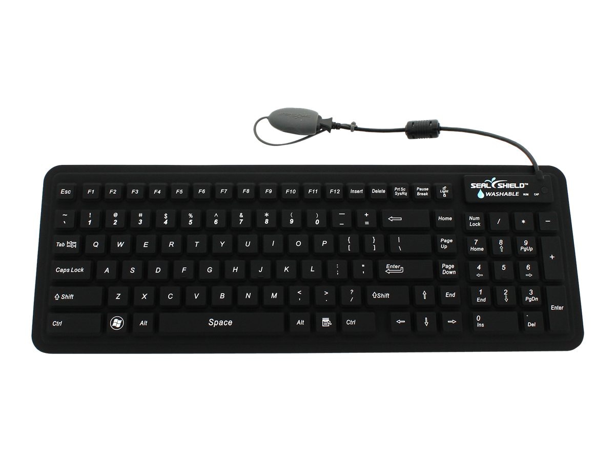 Seal Shield SEAL GLOW2™ Keyboard Antimicrobial & Washable w/LED Backlit